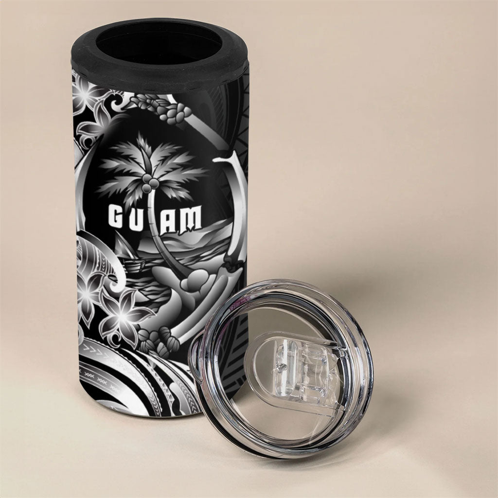 Attelong Guam Chamorro 4 in 1 Can Cooler Tumbler Guahan Seal Tattoo LT14 - Polynesian Pride