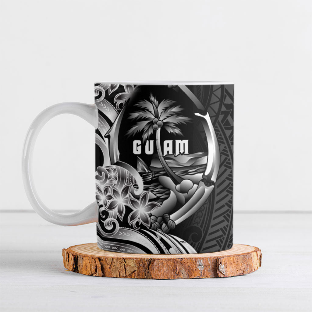 Attelong Guam Chamorro Ceramic Mug Guahan Seal Tattoo LT14 Black - Polynesian Pride