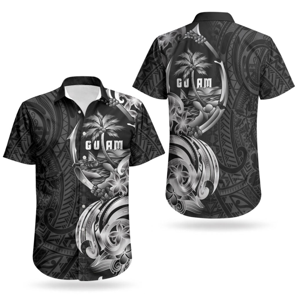 Attelong Guam Chamorro Couples Matching Mermaid Dress and Hawaiian Shirt Guahan Seal Tattoo LT14 - Polynesian Pride
