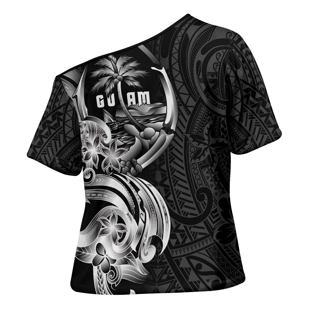 Attelong Guam Chamorro Cross Shoulder Shirt Guahan Seal Tattoo LT14 - Polynesian Pride