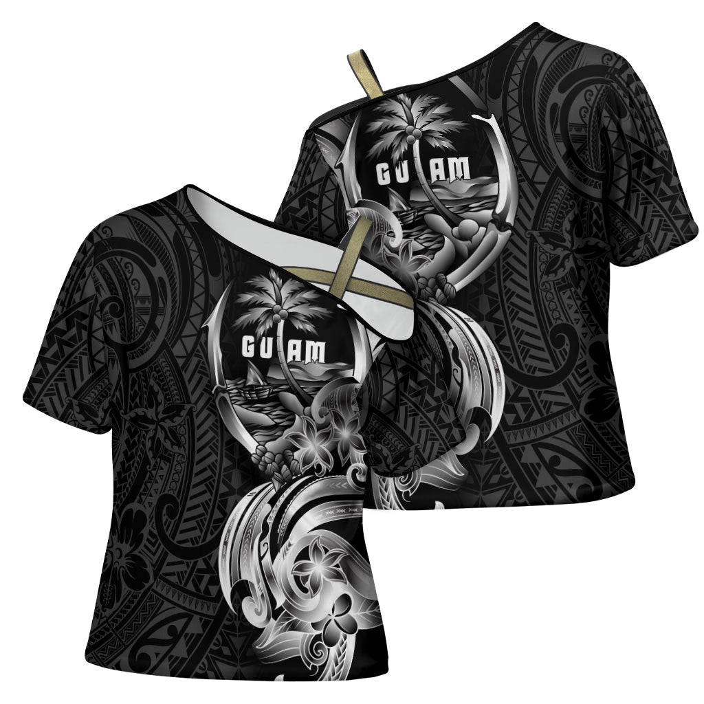 Attelong Guam Chamorro Cross Shoulder Shirt Guahan Seal Tattoo LT14 - Polynesian Pride