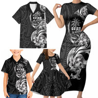 Attelong Guam Chamorro Family Matching Short Sleeve Bodycon Dress and Hawaiian Shirt Guahan Seal Tattoo LT14 - Polynesian Pride