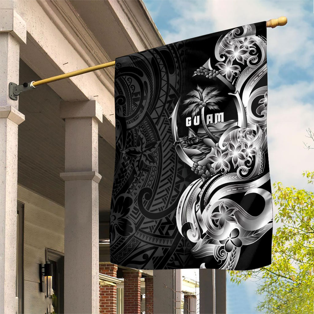 Attelong Guam Chamorro Garden Flag Guahan Seal Tattoo LT14 House Flag Black - Polynesian Pride