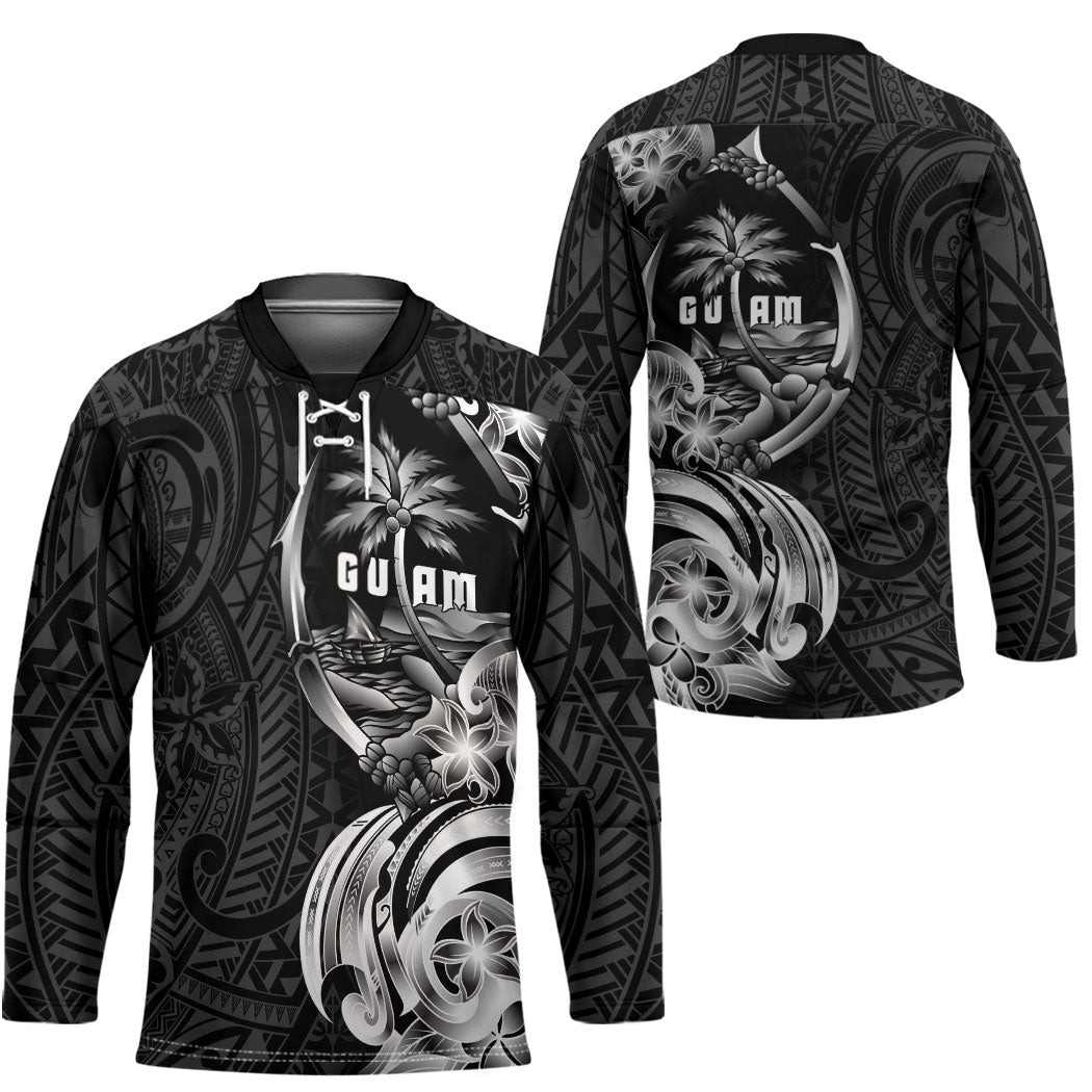 Attelong Guam Chamorro Hockey Jersey Guahan Seal Tattoo LT14 - Polynesian Pride