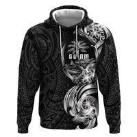 Attelong Guam Chamorro Hoodie Guahan Seal Tattoo LT14 Pullover Hoodie Black - Polynesian Pride