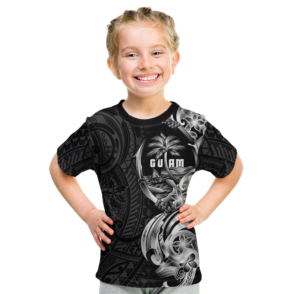 Attelong Guam Chamorro Kid T Shirt Guahan Seal Tattoo LT14 Black - Polynesian Pride