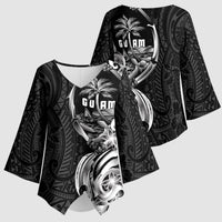 Attelong Guam Chamorro Kimono Sleeve Blouse Guahan Seal Tattoo LT14 - Polynesian Pride