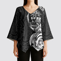 Attelong Guam Chamorro Kimono Sleeve Blouse Guahan Seal Tattoo LT14 - Polynesian Pride