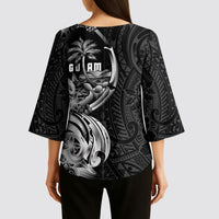 Attelong Guam Chamorro Kimono Sleeve Blouse Guahan Seal Tattoo LT14 - Polynesian Pride