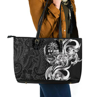 Attelong Guam Chamorro Leather Tote Bag Guahan Seal Tattoo LT14 - Polynesian Pride