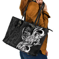 Attelong Guam Chamorro Leather Tote Bag Guahan Seal Tattoo LT14 - Polynesian Pride