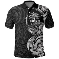 Attelong Guam Chamorro Polo Shirt Guahan Seal Tattoo LT14 Black - Polynesian Pride