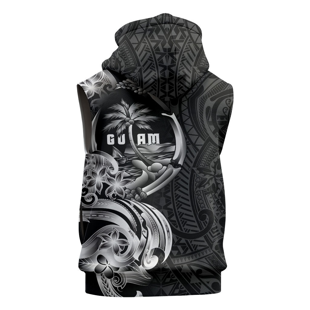 Attelong Guam Chamorro Sleeveless Zip Hoodie Guahan Seal Tattoo LT14 - Polynesian Pride