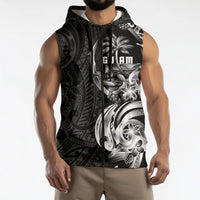 Attelong Guam Chamorro Sleeveless Zip Hoodie Guahan Seal Tattoo LT14 - Polynesian Pride
