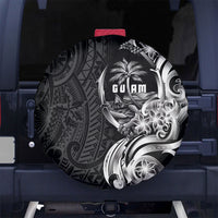 Attelong Guam Chamorro Spare Tire Cover Guahan Seal Tattoo LT14 No hole Black - Polynesian Pride