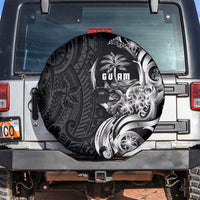 Attelong Guam Chamorro Spare Tire Cover Guahan Seal Tattoo LT14 Black - Polynesian Pride
