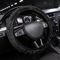Attelong Guam Chamorro Steering Wheel Cover Guahan Seal Tattoo LT14 Universal Fit Black - Polynesian Pride