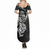Attelong Guam Chamorro Summer Maxi Dress Guahan Seal Tattoo LT14 - Polynesian Pride