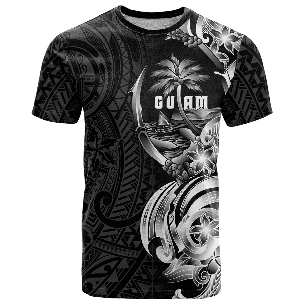 Attelong Guam Chamorro T Shirt Guahan Seal Tattoo LT14 Black - Polynesian Pride