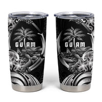 Attelong Guam Chamorro Tumbler Cup Guahan Seal Tattoo LT14 Black - Polynesian Pride