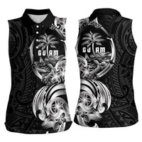 Attelong Guam Chamorro Women Sleeveless Polo Shirt Guahan Seal Tattoo LT14 - Polynesian Pride