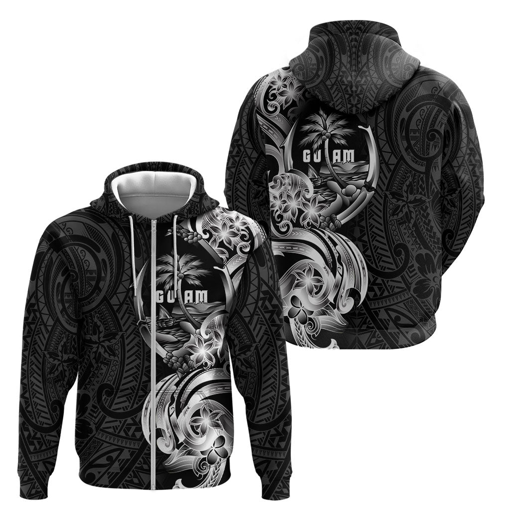 Attelong Guam Chamorro Zip Hoodie Guahan Seal Tattoo LT14 - Polynesian Pride