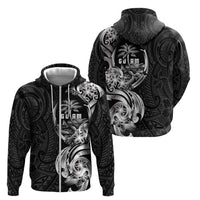 Attelong Guam Chamorro Zip Hoodie Guahan Seal Tattoo LT14 - Polynesian Pride