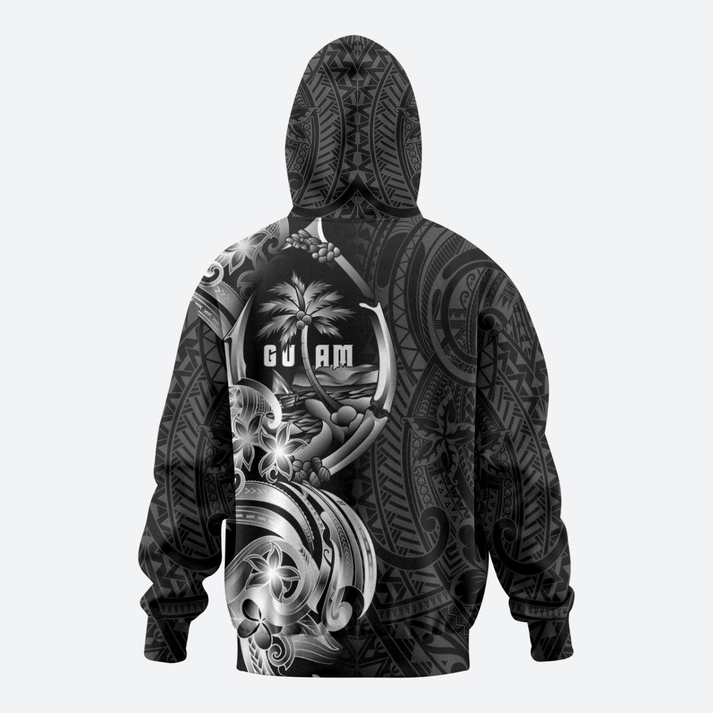 Attelong Guam Chamorro Zip Hoodie Guahan Seal Tattoo LT14 - Polynesian Pride