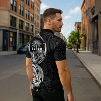 Attelong Guam Chamorro Zipper Polo Shirt Guahan Seal Tattoo LT14 - Polynesian Pride