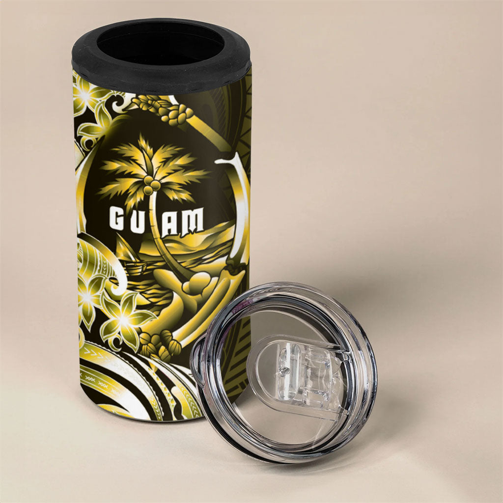 Amariyu Guam Chamorro 4 in 1 Can Cooler Tumbler Guahan Seal Tattoo LT14 - Polynesian Pride