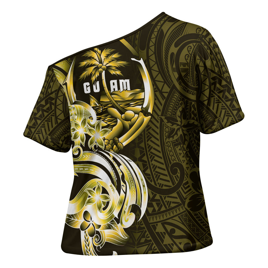 Amariyu Guam Chamorro Cross Shoulder Shirt Guahan Seal Tattoo LT14 - Polynesian Pride