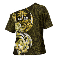 Amariyu Guam Chamorro Cross Shoulder Shirt Guahan Seal Tattoo LT14 - Polynesian Pride