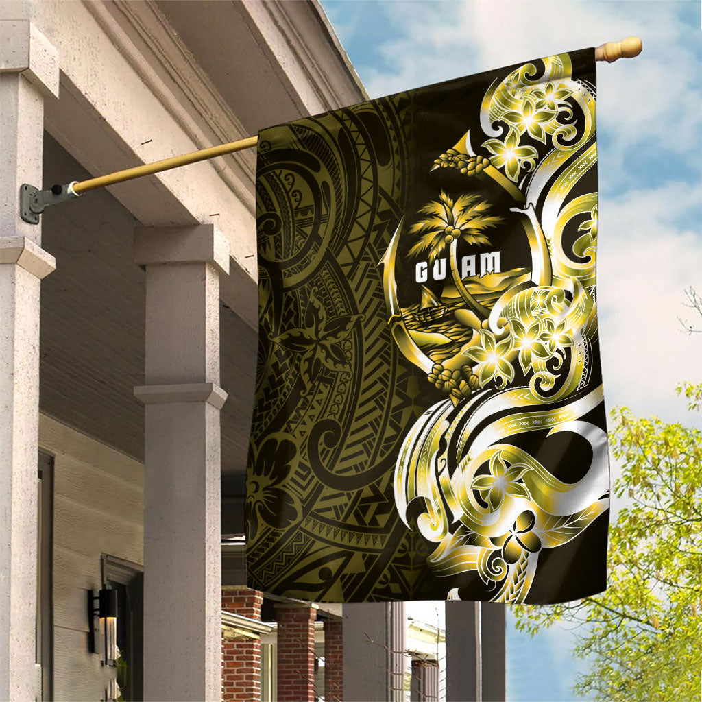 Amariyu Guam Chamorro Garden Flag Guahan Seal Tattoo LT14 House Flag Yellow - Polynesian Pride