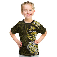 Amariyu Guam Chamorro Kid T Shirt Guahan Seal Tattoo LT14 Yellow - Polynesian Pride