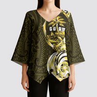 Amariyu Guam Chamorro Kimono Sleeve Blouse Guahan Seal Tattoo LT14 - Polynesian Pride