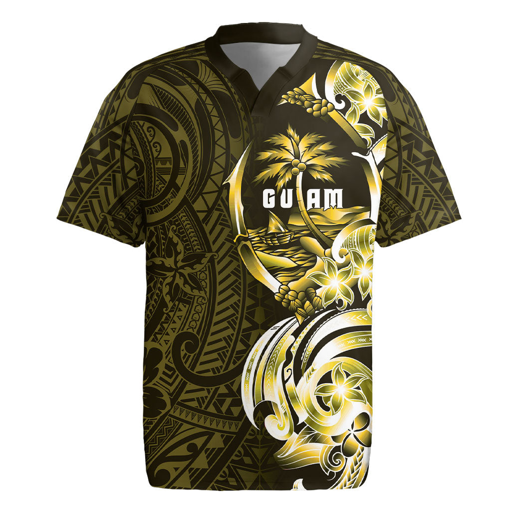 Amariyu Guam Chamorro Rugby Jersey Guahan Seal Tattoo LT14 Yellow - Polynesian Pride