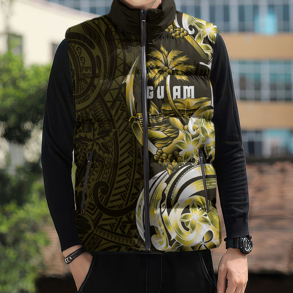Amariyu Guam Chamorro Sleeveless Puffer Jacket Guahan Seal Tattoo LT14 - Polynesian Pride