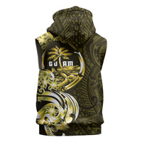 Amariyu Guam Chamorro Sleeveless Zip Hoodie Guahan Seal Tattoo LT14 - Polynesian Pride