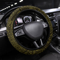Amariyu Guam Chamorro Steering Wheel Cover Guahan Seal Tattoo LT14 Universal Fit Yellow - Polynesian Pride