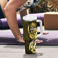 Amariyu Guam Chamorro Tumbler With Handle Guahan Seal Tattoo LT14 - Polynesian Pride