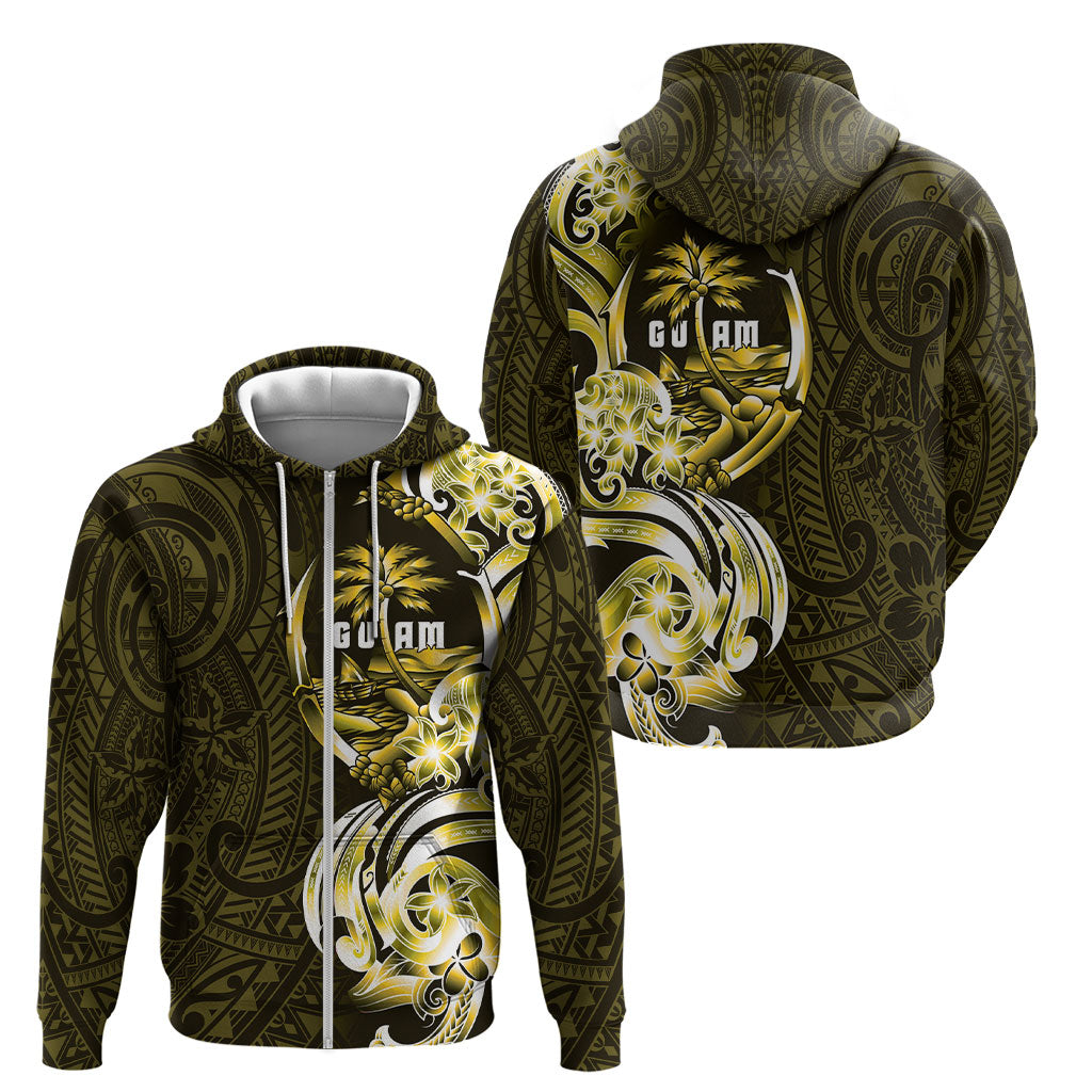 Amariyu Guam Chamorro Zip Hoodie Guahan Seal Tattoo LT14 - Polynesian Pride