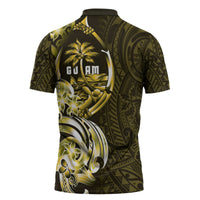 Amariyu Guam Chamorro Zipper Polo Shirt Guahan Seal Tattoo LT14 - Polynesian Pride