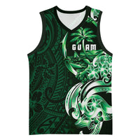 Betde Guam Chamorro Basketball Jersey Guahan Seal Tattoo LT14 Unisex Green - Polynesian Pride
