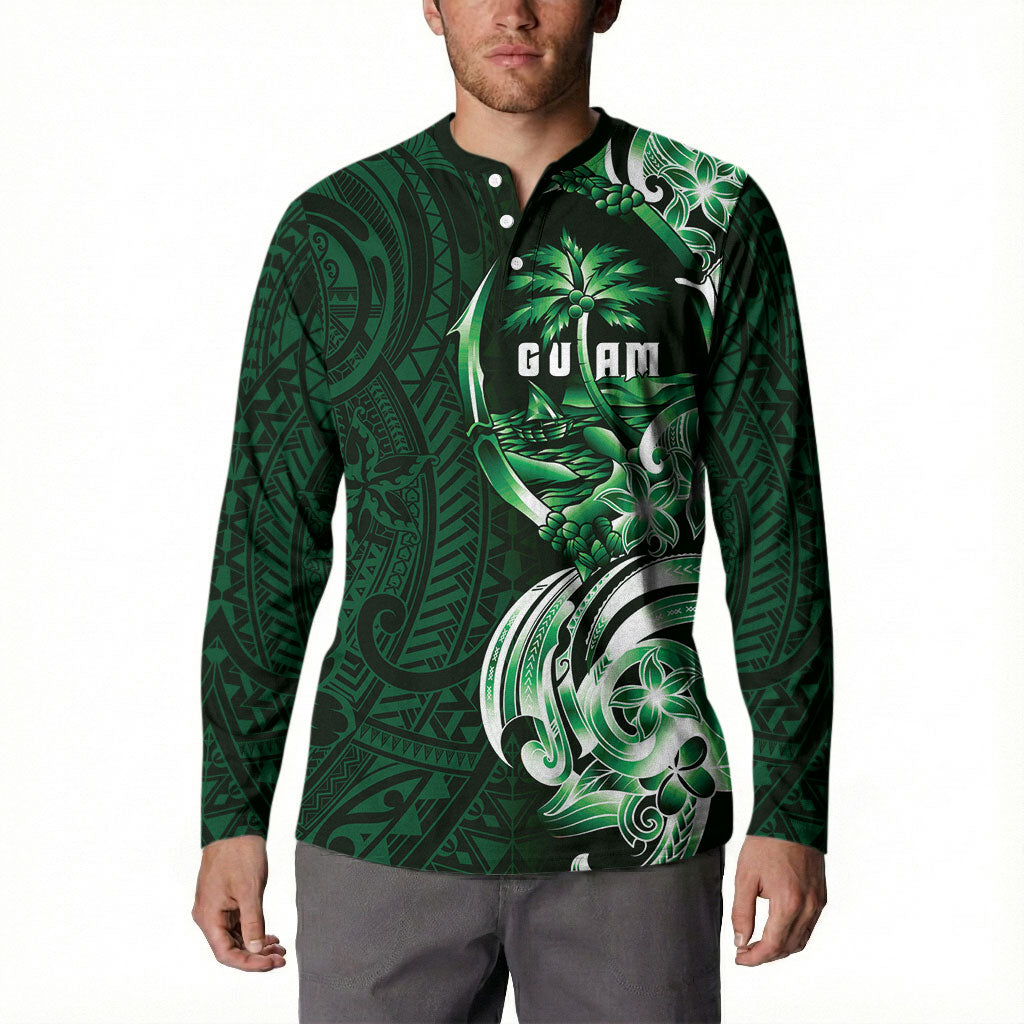 Betde Guam Chamorro Button Sweatshirt Guahan Seal Tattoo LT14 - Polynesian Pride