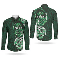Betde Guam Chamorro Couples Matching Tank Maxi Dress and Long Sleeve Button Shirt Guahan Seal Tattoo LT14 - Polynesian Pride