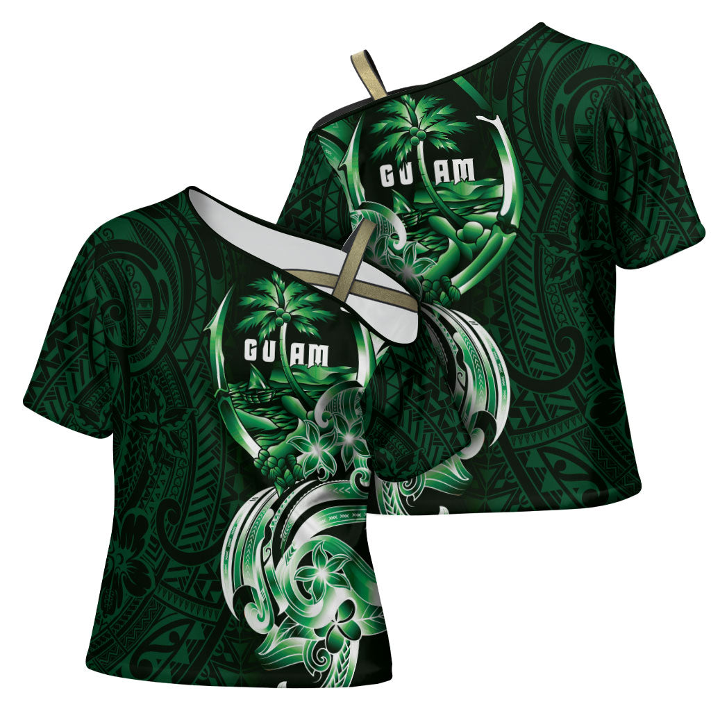 Betde Guam Chamorro Cross Shoulder Shirt Guahan Seal Tattoo LT14 - Polynesian Pride