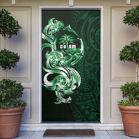 Betde Guam Chamorro Door Cover Guahan Seal Tattoo LT14 Green - Polynesian Pride