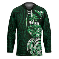 Betde Guam Chamorro Hockey Jersey Guahan Seal Tattoo LT14 Unisex Green - Polynesian Pride
