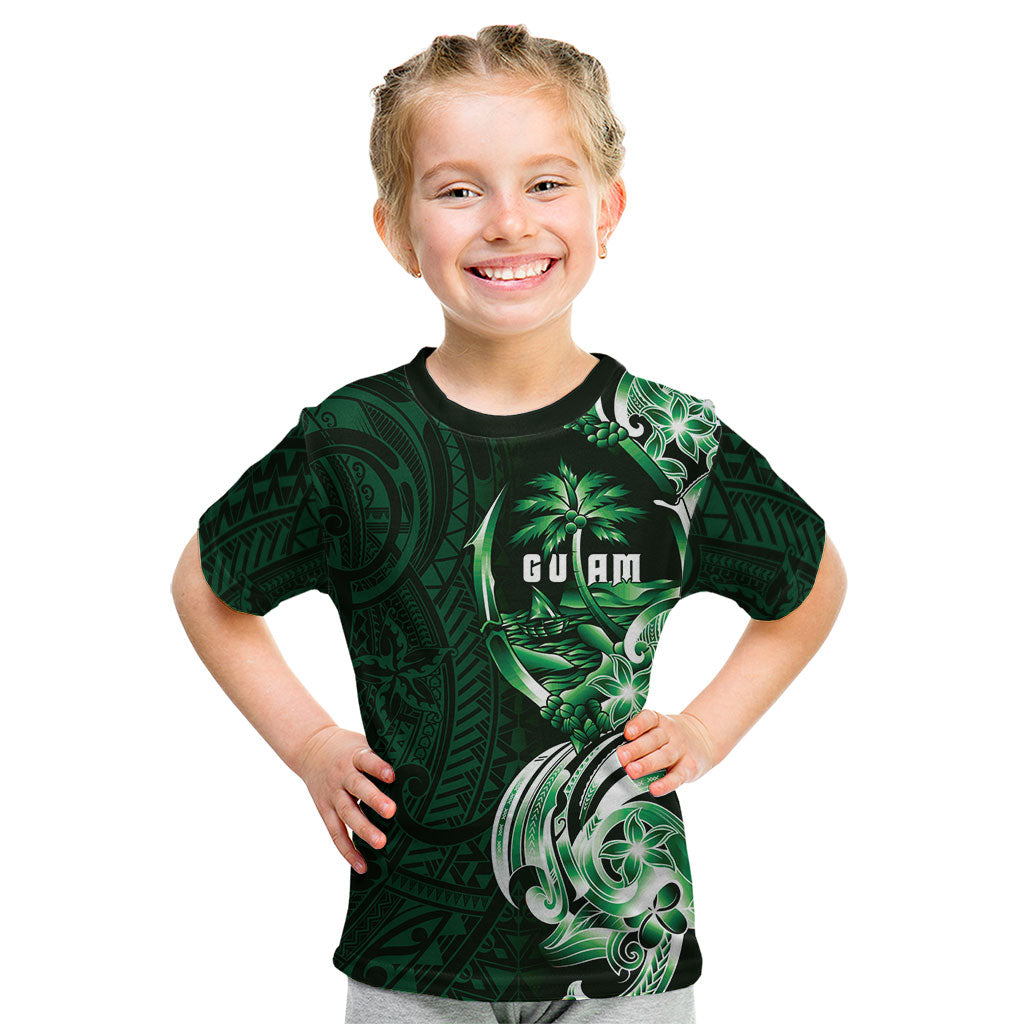 Betde Guam Chamorro Kid T Shirt Guahan Seal Tattoo LT14 Green - Polynesian Pride