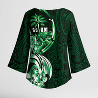 Betde Guam Chamorro Kimono Sleeve Blouse Guahan Seal Tattoo LT14 - Polynesian Pride